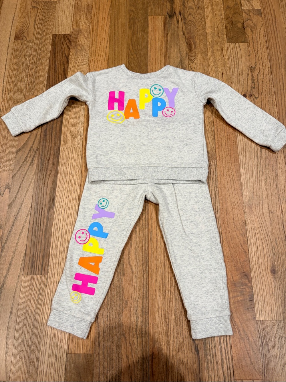 The Children’s Place happy smiley sweat outfit